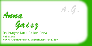 anna gaisz business card